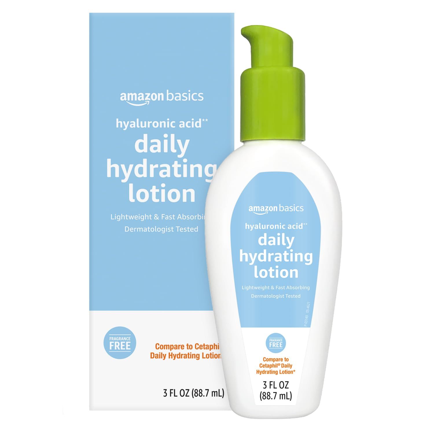 Amazon Basics Hyaluronic Acid Daily Hydrating Lotion, 3 Fluid Ounces, 1-Pack