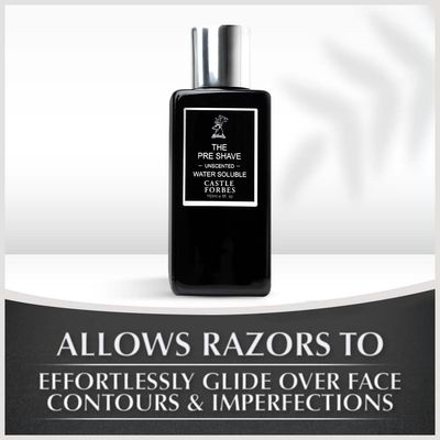Castle Forbes Preshave Lotion, 5 fl. oz. | Unscented Pre Shave Conditioning Cream | Protects Skin From Razor Burn, Irritation | Luxury Beard Shaving Lotion For All Skin Types | Natural Beard Care