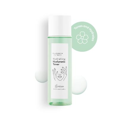 Elizabeth Mott Hyaluronic Acid Face Toner - Korean Skincare Glow Essence with Antoxyl-S - Hydrating for Dry Skin - Cruelty-Free & Vegan 2-in-1 Toner Serum, 5.07 fl oz