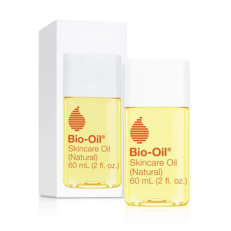 Bio-Oil Natural Skincare Oil, Serum for Scars and Stretch Marks, Face and Body Moisturizer for Dry Skin, Hair Oil, For All Skin Types, 2 Oz