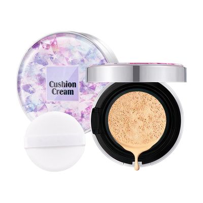 Air Cushion CC Cream Foundation, BB Cream Face Makeup Foundation for Natural Skin Radiant &amp; Moisturizing Skin with Buildable Coverage (Natural)