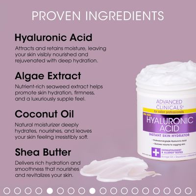 Advanced Clinicals Hyaluronic Acid Body Lotion &amp; Face Moisturizer W/Vitamin E | Hydrating Firming Lotion Minimizes Look Of Wrinkles, Stretch Marks, &amp; Crepey &amp; Dry Skin | Skin Care Products, 16 Oz