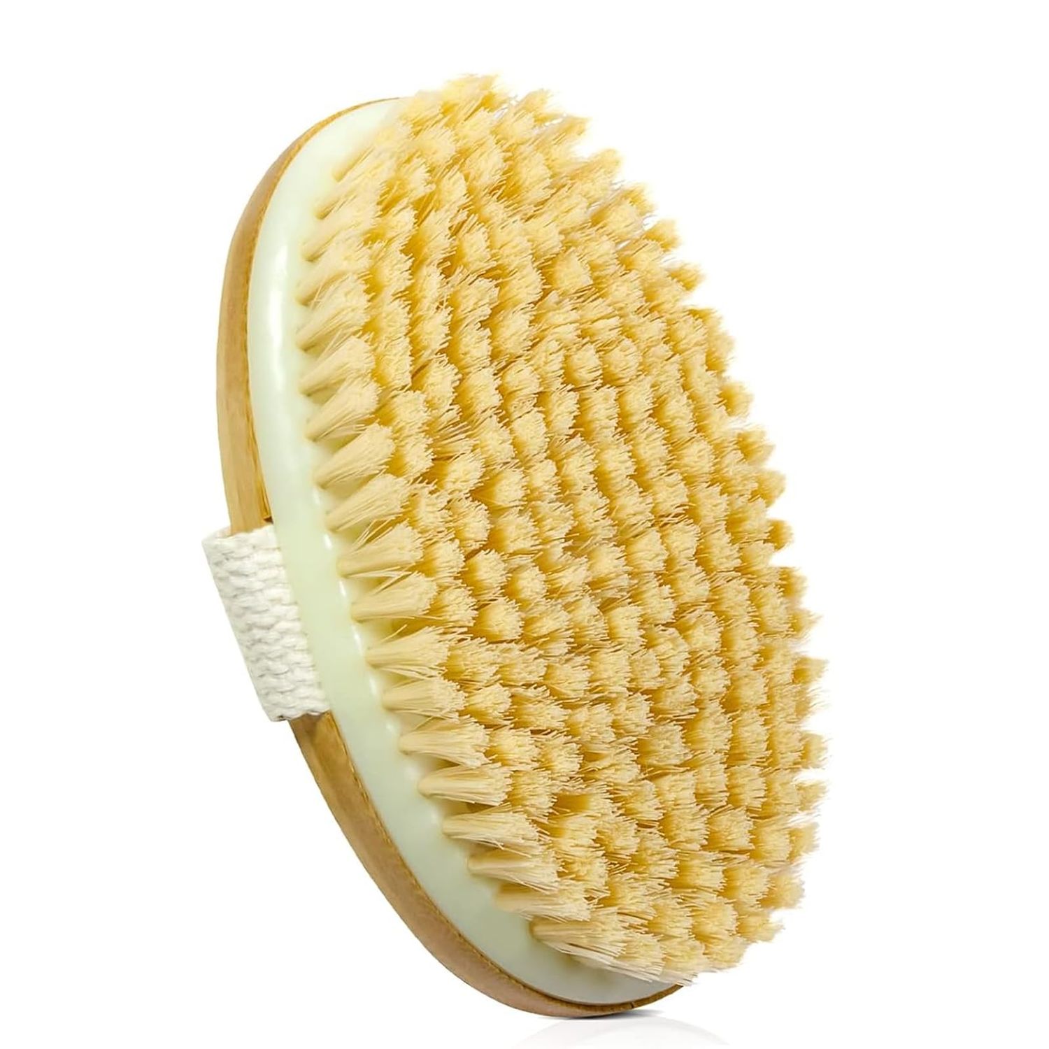 GiimiBash 1 Pack Bamboo Dry Body Brushes,Dry Body Scrubber for Dry Skin, Blood Circulation, Cellulite Treatment,Dry Brush Suitable for All Kinds of Skin with Soft and Stiff Bristles