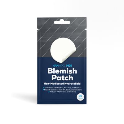 Hanhoo Mens Blemish Patch, 36 Count, with Tea Tree, Aloe, and Bamboo, Shrinks Pimples, Protects from Finger-picking, Soothes Razor Cuts, Acne Spot Patches, Invisible Pimple Patches, Korean Skincare