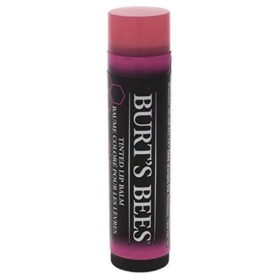 Burts Bees 100% Natural Tinted Lip Balm, Pink Blossom with Shea Butter &amp; Botanical Waxes 1 Tube