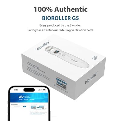CLETINA Bioroller G5 Derma Roller Microneedle Roller 0.25mm Micro Needling Roller 540 Titanium Microneedling Skincare Tools for Man &amp; Women