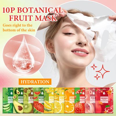 10 Pack Variety Facial Sheet Masks Skin Care Set, Hydrating Bulk Sheet Face Masks Skincare Gifts Set for Women Men, Long Lasting Moisturizing Face Masks Skin Care for All Skin Type