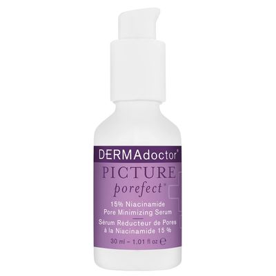 DERMAdoctor Picture Porefect Dermatologist Formulated 15% Niacinamide &amp; Vitamin C Serum with Peptides; Primer and Pore Minimizer for Face, Discoloration Correcting Serum - 1.01 fl oz