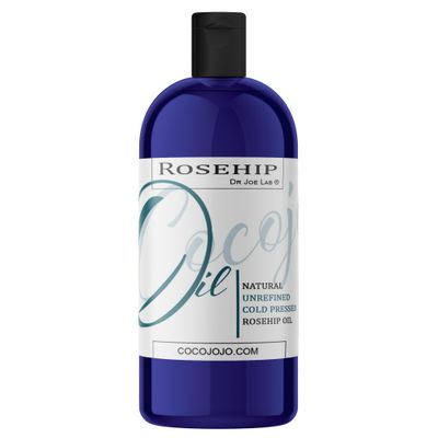 cocojojo Rosehip Oil for Face Cold Pressed Unrefined - Pure Rose Hip Seed Oil 32 oz for Skin, Hair, Massage, Facial - Moisturizing, Soothing, Hydrating, &amp; Nourishing