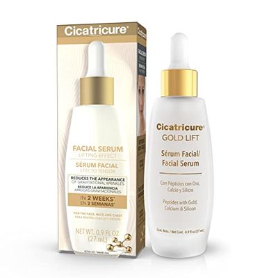 Cicatricure Gold Lift Facial Serum with Lifting Effect for Face, Neck &amp; Chest, Anti Aging Skin Care, Hydrating, Firming &amp; Tightening, Smoothes Facial Lines, 0.9 Oz