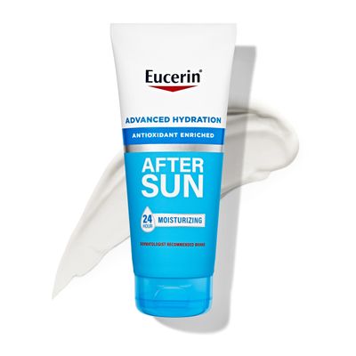 Eucerin Advanced Hydration After Sun Lotion for Face and Body, Enriched with Antioxidants, 24-Hour Hydration for Dry, Sun-Stressed Skin, 6.8 Fl Oz Tube