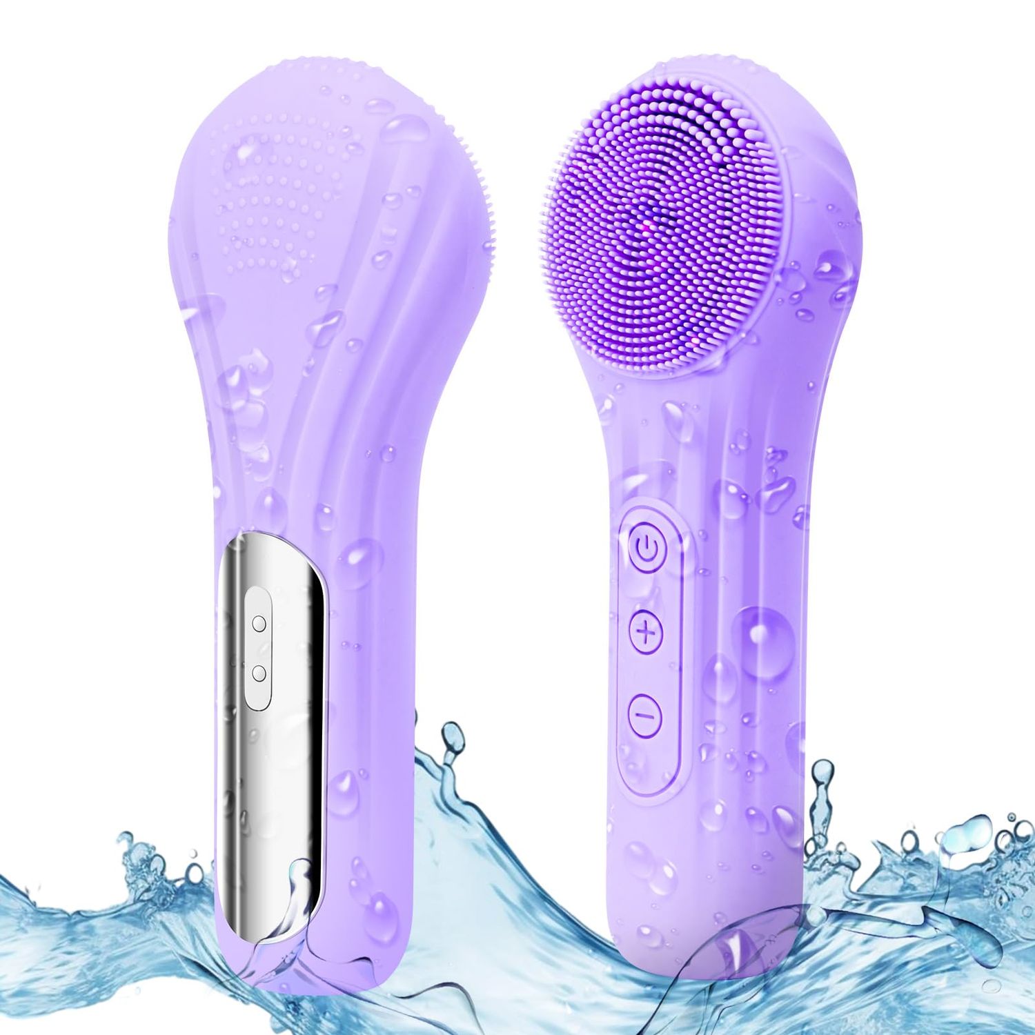 Electric Silicone Facial Brushes for Cleaning and Exfoliating,Electric Face Scrubber with Waterproof and Rechargeable Facial Skin Care for Women and Men