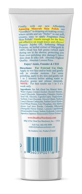 Dead Sea Warehouse - Amazing Minerals Skin Polish - 8.8 OZ - Dead Sea Salt Face &amp; Body Scrub - All Natural Exfoliating Cleanser