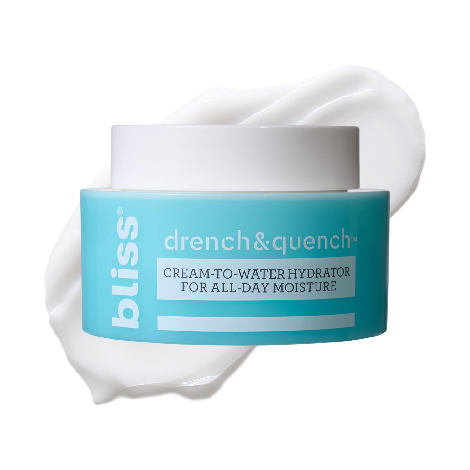 Bliss Drench &amp; Quench Hyaluronic Acid Moisturizer | Cream to Water Face Cream| Deep Hydration, Plumps Skin | Clean Vegan &amp; Cruelty Free 1.7 fl oz