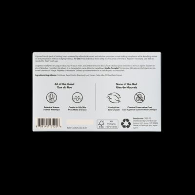 boscia Clear Complexion Blotting Linens - Vegan, Cruelty-Free, Natural Skin Care - Oil Blotting Sheets for Face - For Combination to Oily Skin Types - Travel Size - 100 Sheets