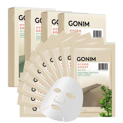 GONIM Hydro Boost Skin Barrier Mask 20pcs.Hydrating Face Masks for Sensitive Skin.Korean Skin Care.Moist-7 Hyaluronic Acid Complex.Instant Brightening