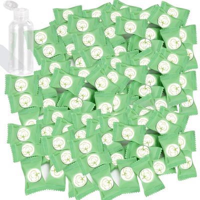 Fancyou Compressed Disposable Face Towel 300 PCS,Thicken Facial Cleansing Cloths Towelettes,Compact Portable Wash Cotton Wipes Tablets Coin Tissues for Beauty Salon Personal Care Travel Camping(Green)