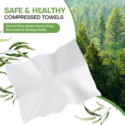 Fancyou Compressed Disposable Face Towel 300 PCS,Thicken Facial Cleansing Cloths Towelettes,Compact Portable Wash Cotton Wipes Tablets Coin Tissues for Beauty Salon Personal Care Travel Camping(Green)