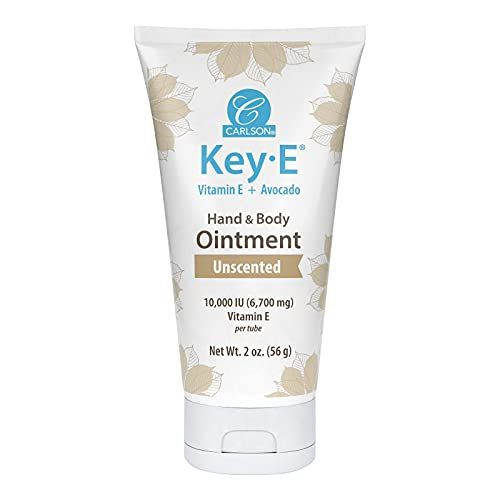 Carlson - Key-E Ointment, For Dry &amp; Rough Skin, 10000 IU (6700 mg) Avocado, Coconut Oil, Beeswax, Vitamin E, Unscented, 2 oz