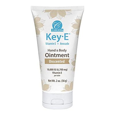 Carlson - Key-E Ointment, For Dry &amp; Rough Skin, 10000 IU (6700 mg) Avocado, Coconut Oil, Beeswax, Vitamin E, Unscented, 2 oz