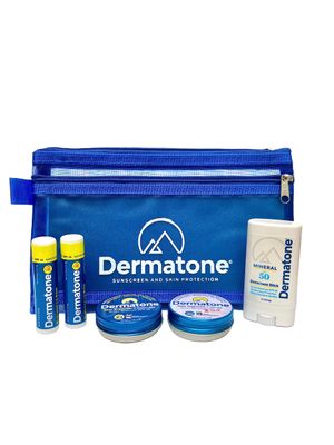 Dermatone Outdoor Protection Kit Holiday Gift | Contains 4 of our Sunscreen, Skin Protection Products | Classic Tin, Z-Cote, Mineral Sunscreen Stick &amp; 2 Medicated Lip Balms