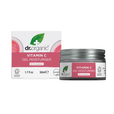 Dr. Organic Vitamin C Gel Moisturizer | Brightening and Moisturizing for Dehyrated Skin, Natural, Vegan, Fruelty-Free, Paraben &amp; SLS Free, Certified Organic, 50 mL / 1.7 fl oz