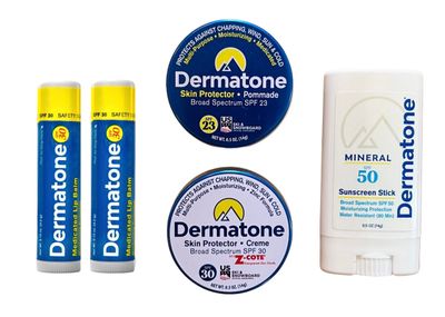 Dermatone Outdoor Protection Kit Holiday Gift | Contains 4 of our Sunscreen, Skin Protection Products | Classic Tin, Z-Cote, Mineral Sunscreen Stick & 2 Medicated Lip Balms
