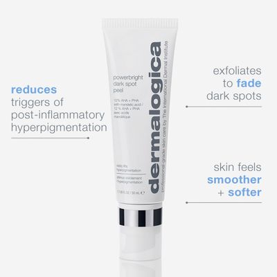 Dermalogica PowerBright Dark Spot Face Peel, Exfoliating Facial Peel with 12% AHA PHA, Improve Dark Spot and Hyperpigmentation for All Skin Types