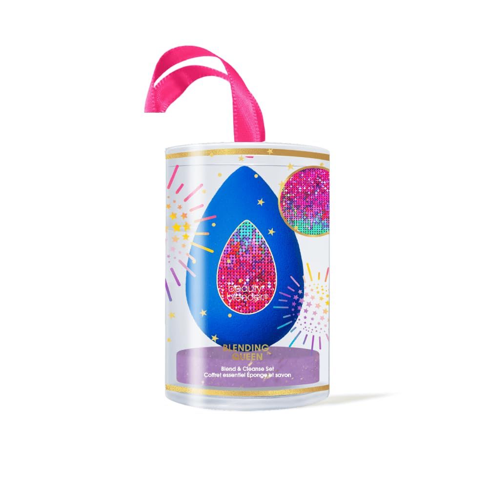 Beautyblender | Blending Queen Blend and Cleanse Set, Sapphire sponge and Speckled Violet Cleanser