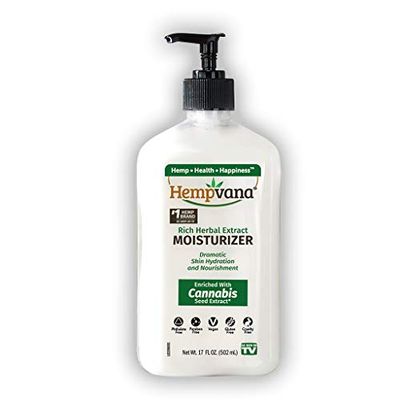 Hempvana Rich Herbal Extract Moisturizer-Body Lotion for Dry Skin-Body &amp; Hand Moisturizer Enriched with Cannabis Seed Extract - with Aloe Vera &amp; Vitamin E-Body Lotion for Women-Body Lotion for Men