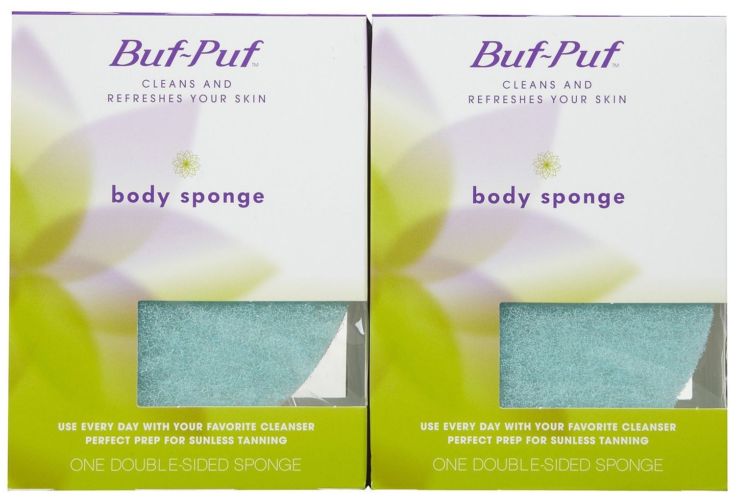 Buf-Puf Double Sided Body Sponge, 2 pk
