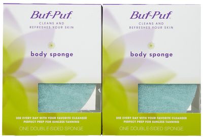 Buf-Puf Double Sided Body Sponge, 2 pk