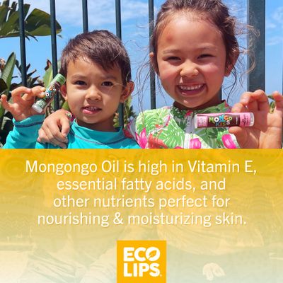 Eco Lips Mongo Kiss Organic Lip Balm 4 Pack - 100 Percent USDA Organic - Soothe, Moisturize Dry, Cracked and Chapped Lips - Made in USA (Peppermint &amp; Vanilla Honey)