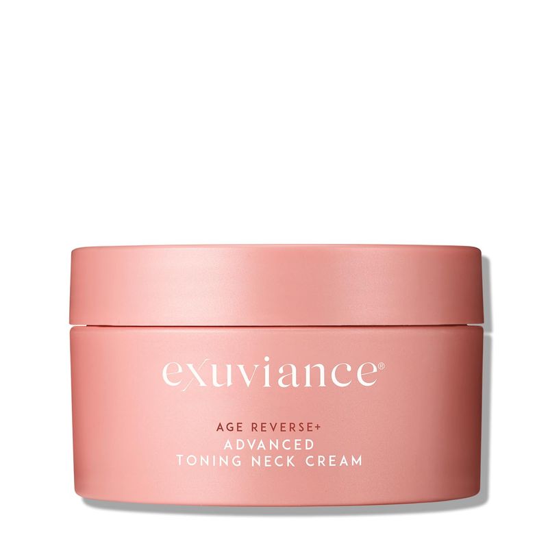 EXUVIANCE AGE REVERSE+ Toning and Firming Neck Cream, Tightens Fine Lines and Wrinkles, Evens Tone, Anti-Aging Dcolletage Moisturizer with Advanced Peptide Formula, Bakuchiol, Vitamin E, 4.4 oz