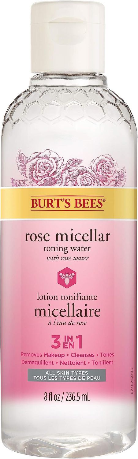 Burt&#39;s Bees Micellar Facial Cleansing Water with Rose Water, 8 Oz (Package May Vary)