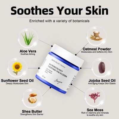 All Natural Eczema Soothing Cream Made with sea moss! Sensitive Skin Dry Skin Hydrating Comfort Moisture Fragrance Free Skin care