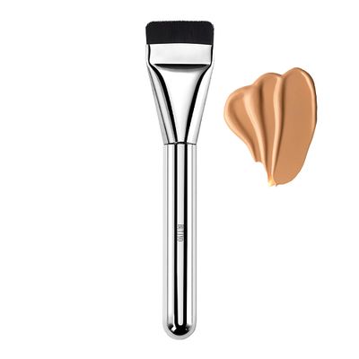 Foundation brush BUTIYO Liquid Flat Makeup Brush for Foundation, Liquid Mask brush, Cream,Concealer, Ultra thin,1 pc (Silver) FB034
