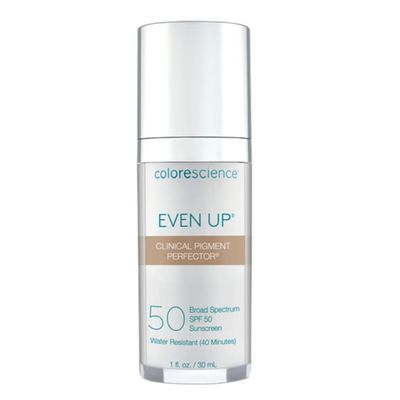 Colorescience Even Up Clinical Pigment Perfector, Water Resistant, Mineral Facial Sunscreen &amp; Primer, Broad Spectrum 50 SPF UV Skin Protection, 1 Fl Oz