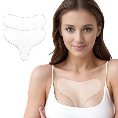 GEIMIY Chest Wrinkle Pads Wrinkle Patches-Resuable Sleep Patches Silicone Patches for Wrinkles, Anti Chest Wrinkles from Side Sleeping, Neck &amp; Dcollet, Skin Safe Chest Wrinkle Patches