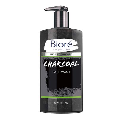 Bior Men&#39;s Skincare Charcoal Face Wash, Deep Cleans Pores &amp; Refreshes Skin, 6.77 Fl. Ounces