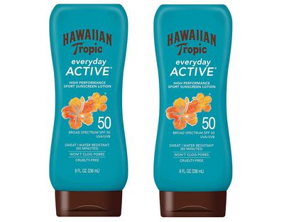 Hawaiian Tropic Island Sport Sunscreen Lotion, Ultra Light, High Performance Protection, SPF 50, 8 Ounces