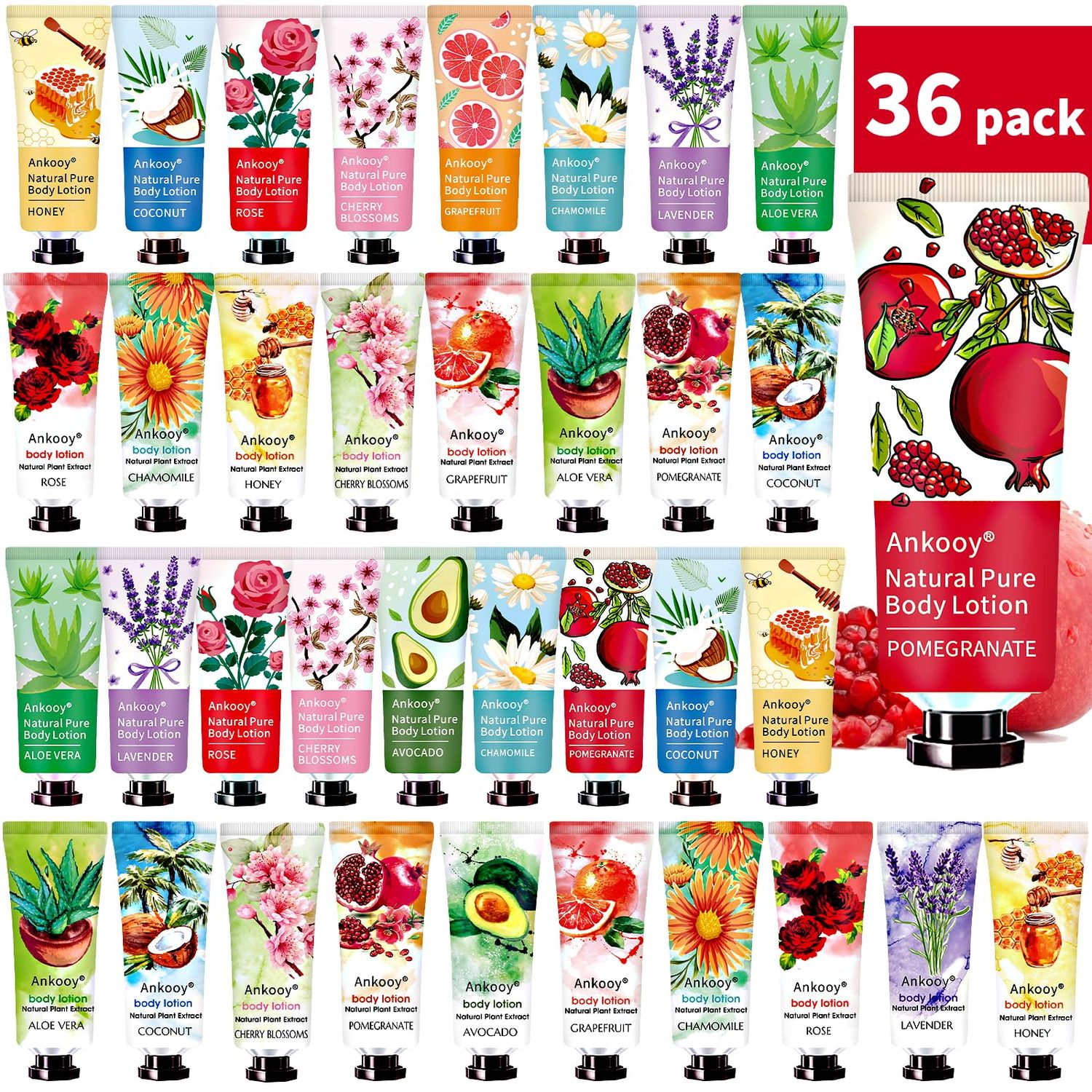 36 Pack Body Lotion for Women Dry Skin,Valentines Day Gifts for Her,Valentines Classroom Gifts Bridesmaid Gifts Teacher Appreciation Gifts for Coworkers,Travel Size Lotion Bulk Small Gifts for Women