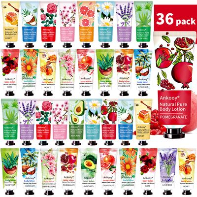 36 Pack Body Lotion for Women Dry Skin,Valentines Day Gifts for Her,Valentines Classroom Gifts Bridesmaid Gifts Teacher Appreciation Gifts for Coworkers,Travel Size Lotion Bulk Small Gifts for Women