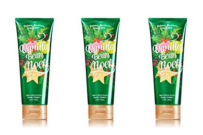 Bath &amp; Body Works Vanilla Bean Noel Body Cream 8 oz Pack of 3 (packaging may vary)