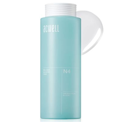 ACWELL Real Aqua Balancing LHA Hydrating &amp; Exfoliating Facial Toner 5.4 fl.oz. - with Mineral Water pH Balancing Toner for Strengthening Skin Moisture Barrier for Sensitive Skin