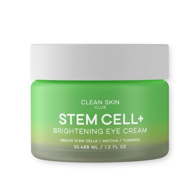 CLEAN SKIN CLUB Brightening Stem Cell+ Eye Cream - Reduces Dark Circles, Puffiness, Wrinkles - Improves Collagen &amp; Elasticity - Hydrating Formula for Youthful Skin