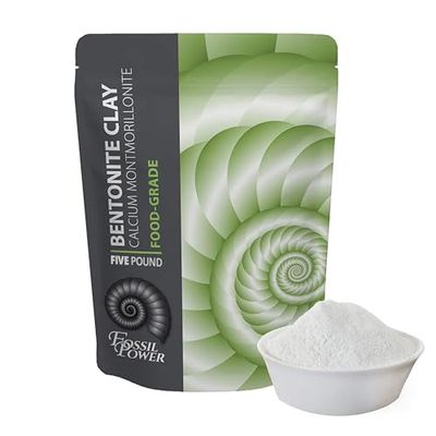 FOSSIL POWER CALCIUM BENTONITE CLAY 5lb - Natural Clay Powder for Cleansing- Best Hair and Facial Treatment for Radiant Skin