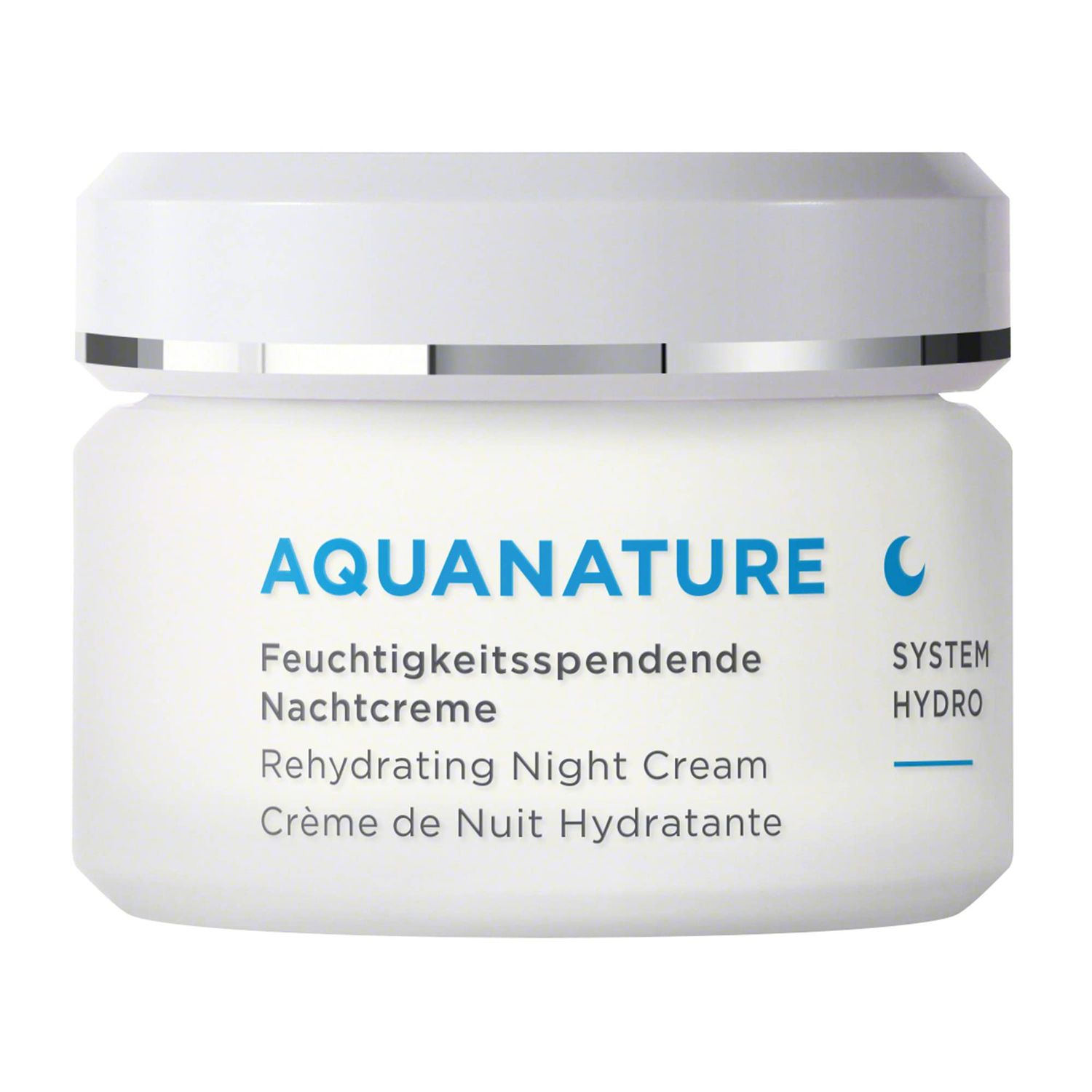 ANNEMARIE BRLIND - AQUANATURE Rehydrating Night Cream - Papyrus and Glasswort Extracts for Lasting Hydration - Nourishes, Regenerates, Rehydrates - 1.69 Fl Oz