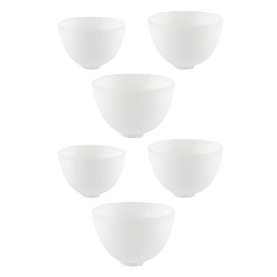 Healifty Mask Mixing Bowl Set 6 Pcs Silicone Facial Mixing Bowls Mud Bowls Condiment Bowls Skin Care Mixing Tools for Home Women Salon Skincare DIY Craft White Mask Applicator