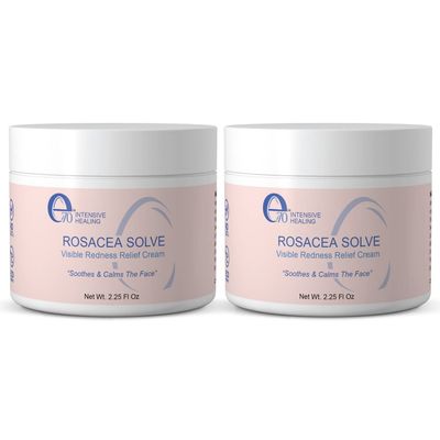 e70 Rosacea Solve - Redness Relief Cream - Face Moisturizer For Rosacea &amp; Acne Prone Skin - Skin Care With Organic Ingredients, Almond Oil, Licorice and Chamomile Extracts - No Parabens (Pack of 2)
